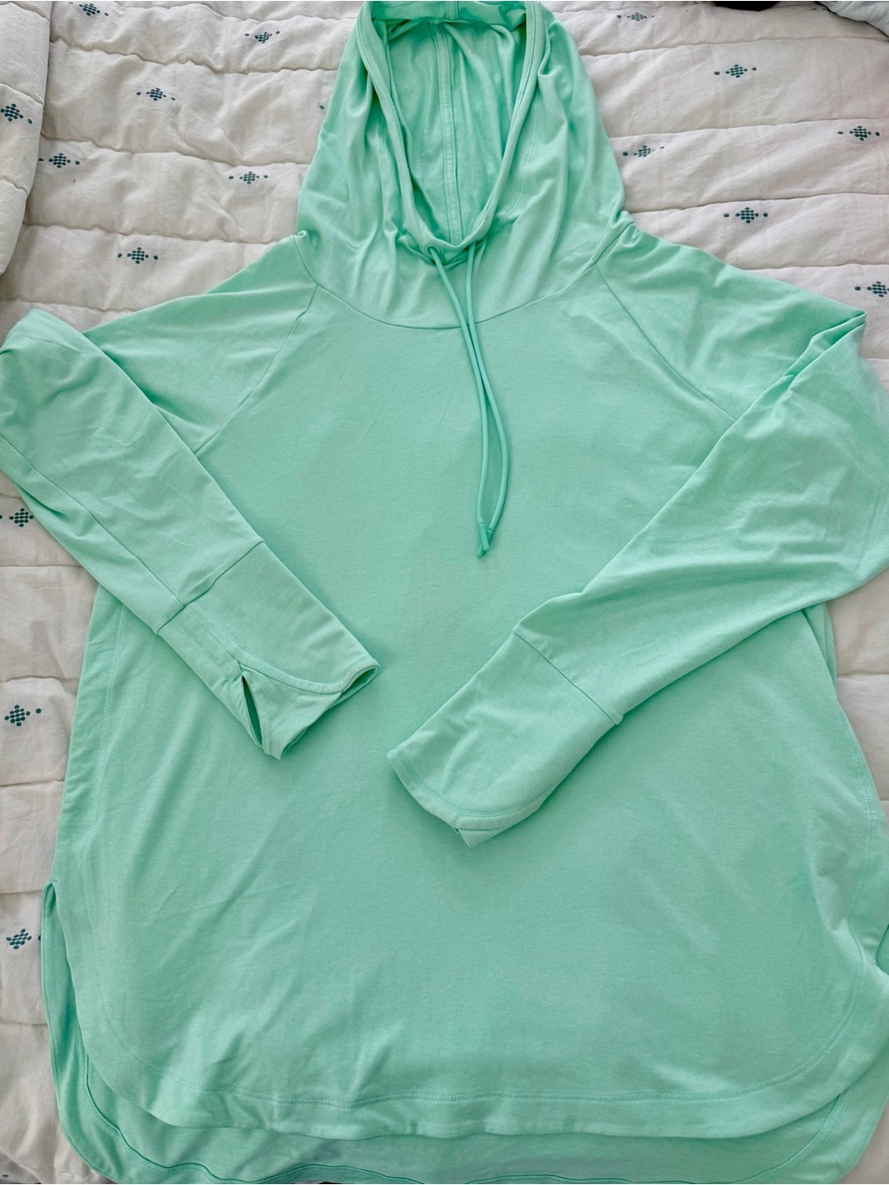 Athleta Women's Mint Green Hooded Light Weight Pullover